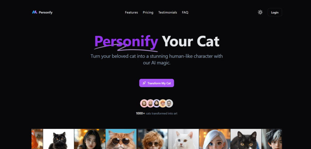personfy-ai-app-homepage
