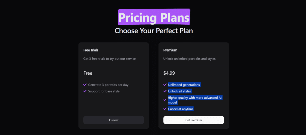 personfy-ai-app-pricing