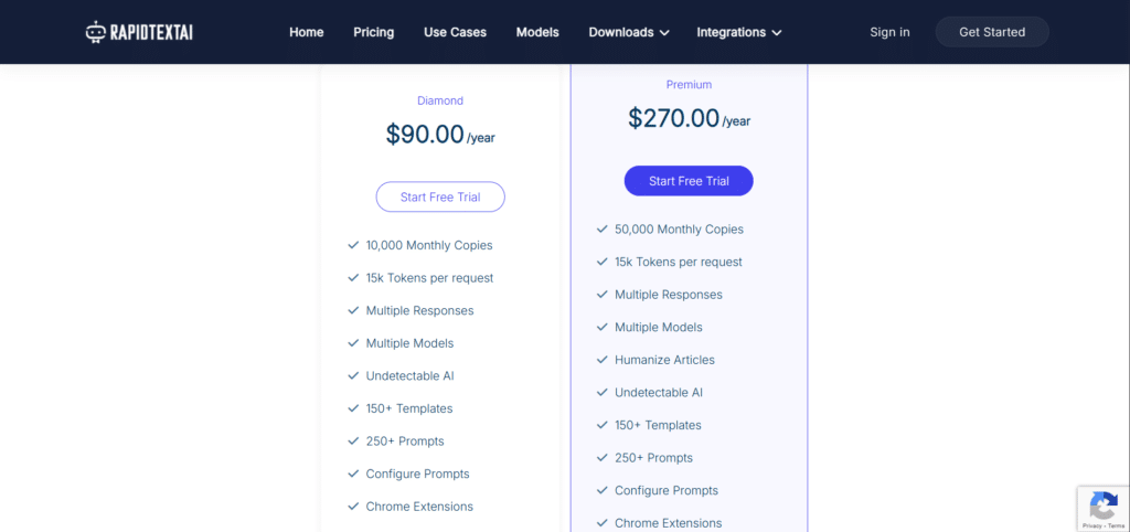 rapidtext-ai-app-pricing