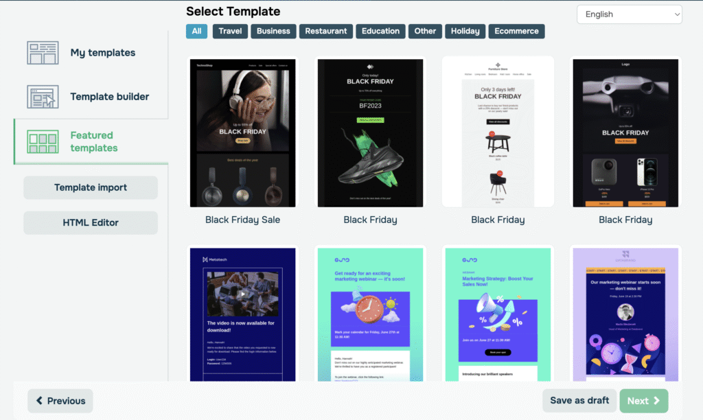 sendpulse ai app templates