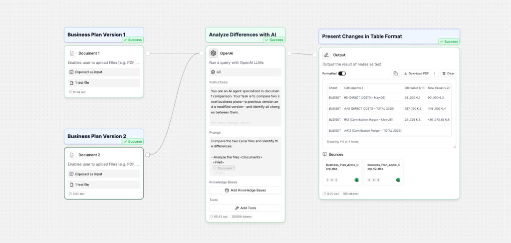 stack-ai app document-comparison
