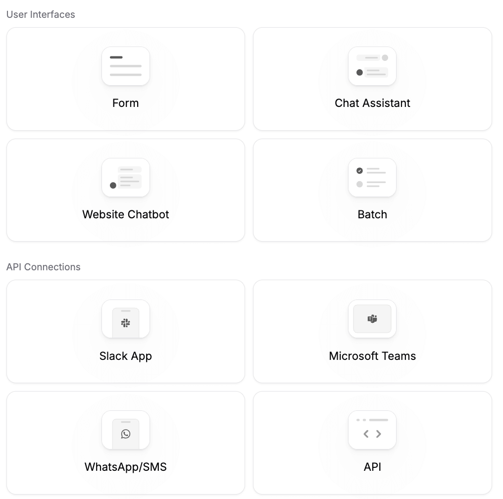 stack-ai app interfaces