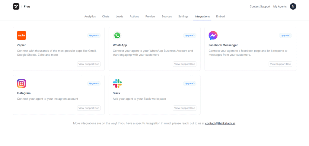 think stack ai app integrations