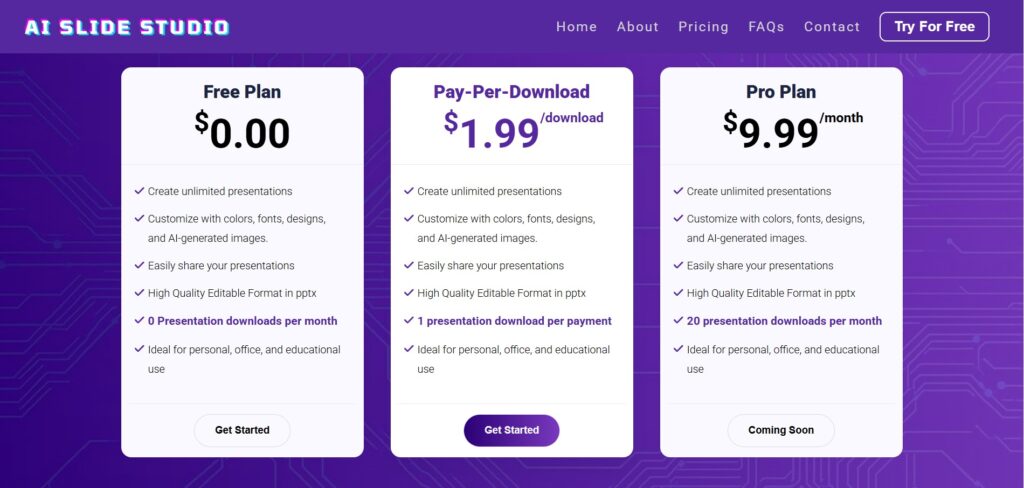 AI-Slide-Studio-AI-App-Pricing