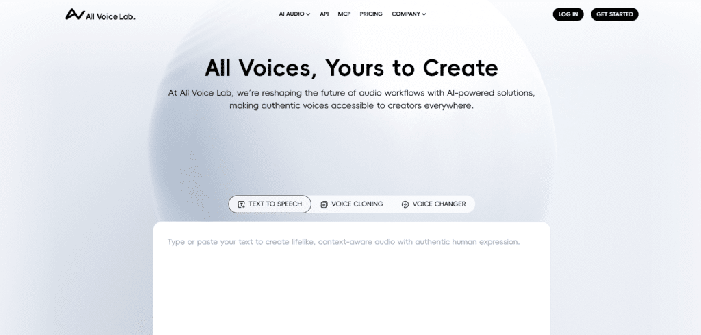 All-Voice-Lab-ai-app-homepage