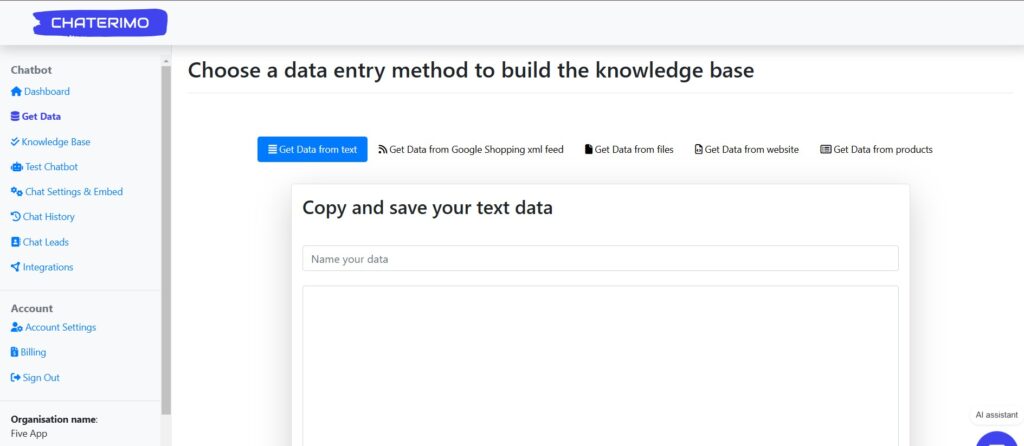 Chaterimo-AI-App-Get-Data
