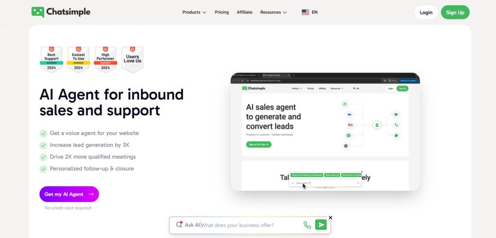 Chatsimple-AI-App-Homepage