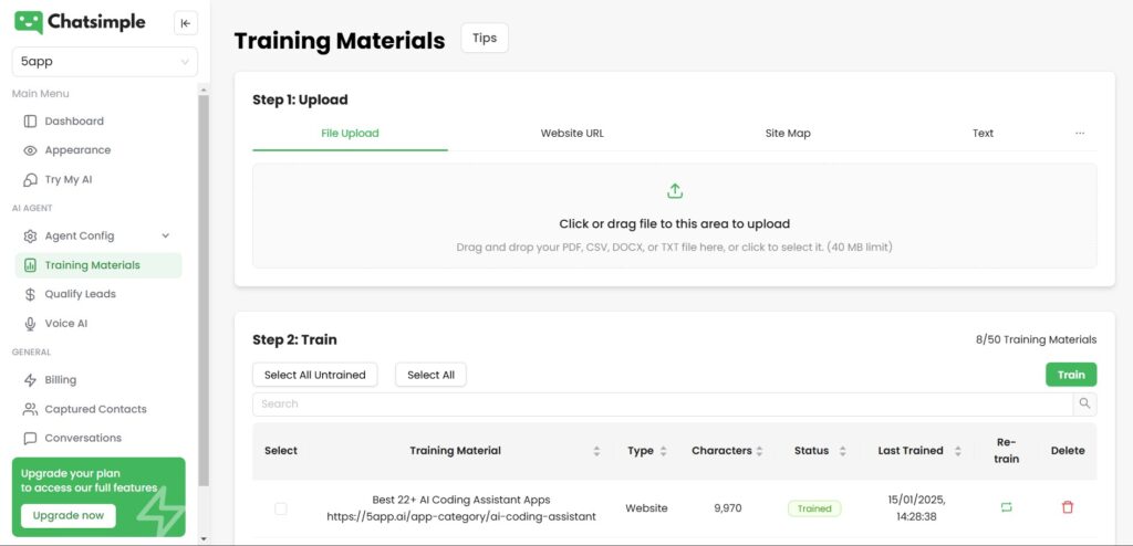 Chatsimple-AI-App-Training-Materials