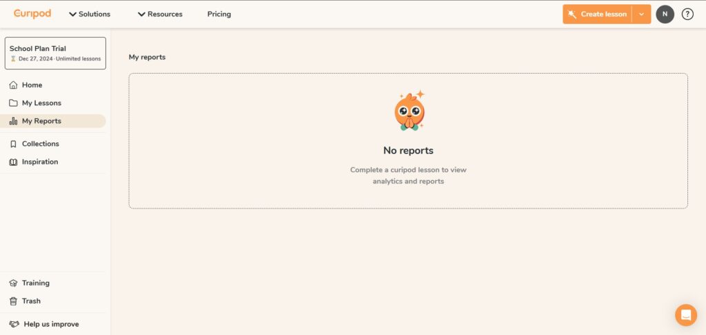 Curipod-AI-App-my-reports