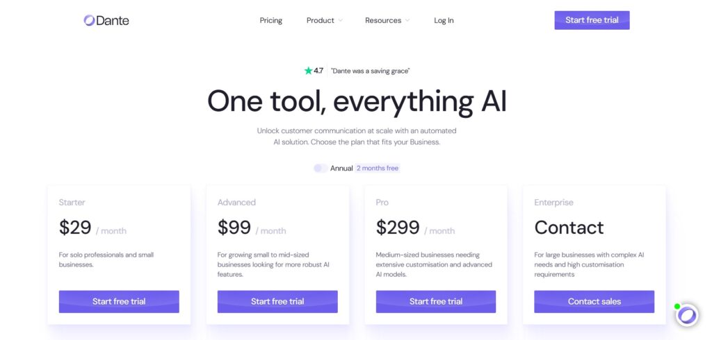 Dante-AI-App-Pricing