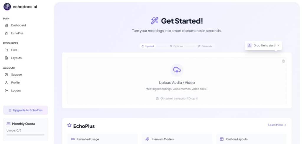 Echodocs-AI-App-Dashboard