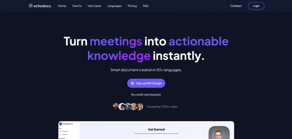 Echodocs-AI-App-Homepage