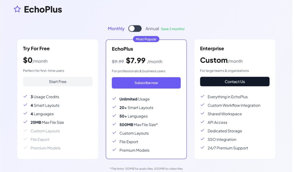Echodocs-AI-App-Pricing