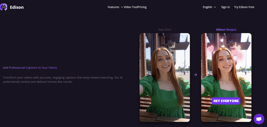 Edison AI App Captions
