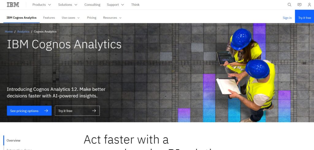IBM-Cognos-AI-App-Analytics-Homepage