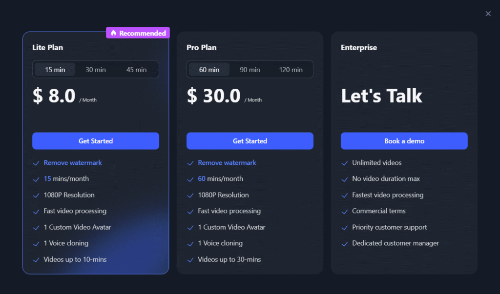 Keevx AI App Pricing