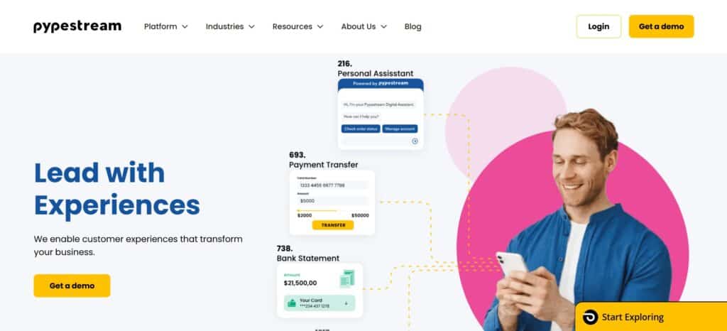 Pypestream-AI-App-Homepage