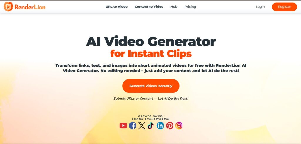 RenderLion-AI-App-Homepage