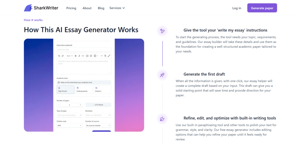 Sharkwriter ai app essay generator