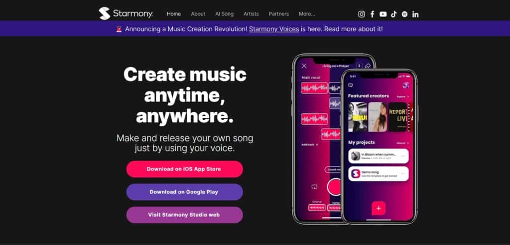 Starmony-AI-App-Homepage