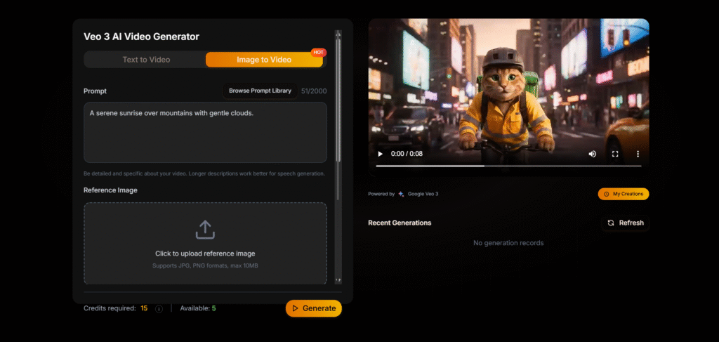 VO3 AI App image to video