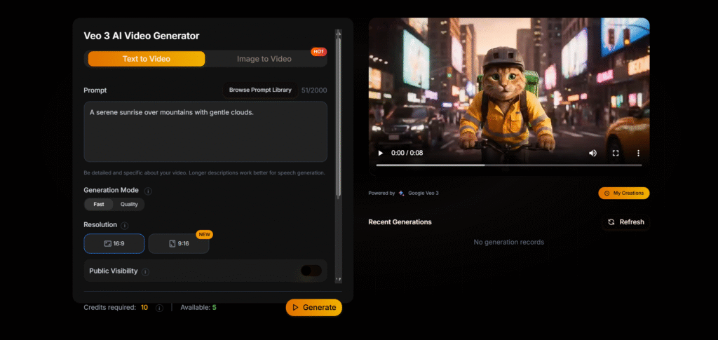 VO3 AI App text to video