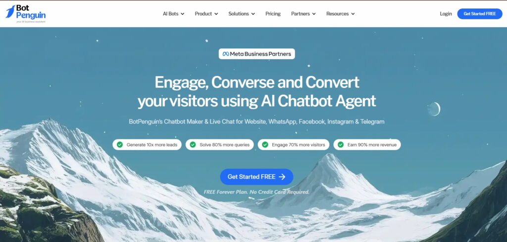 botpenguin-AI-App-homepage