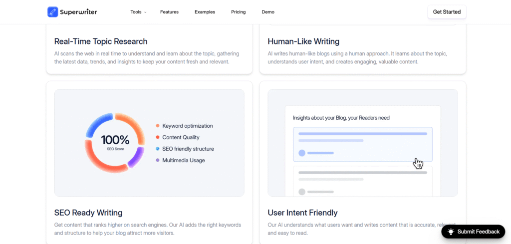 superwriter ai app features