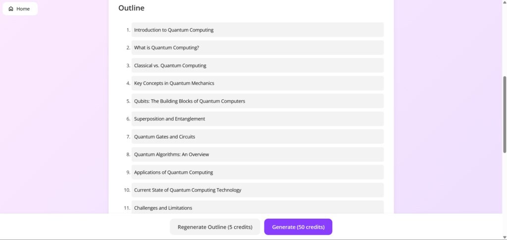 upresenter-AI-App-Outline-Generator