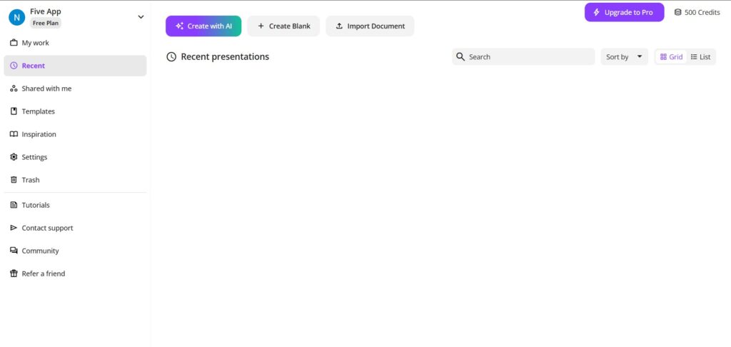 upresenter-AI-App-Recent