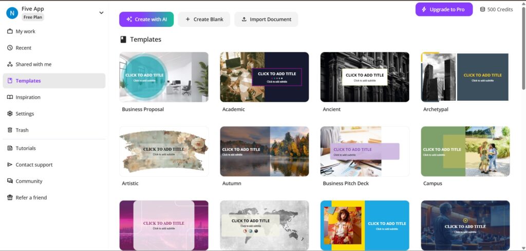 upresenter-AI-App-Templates