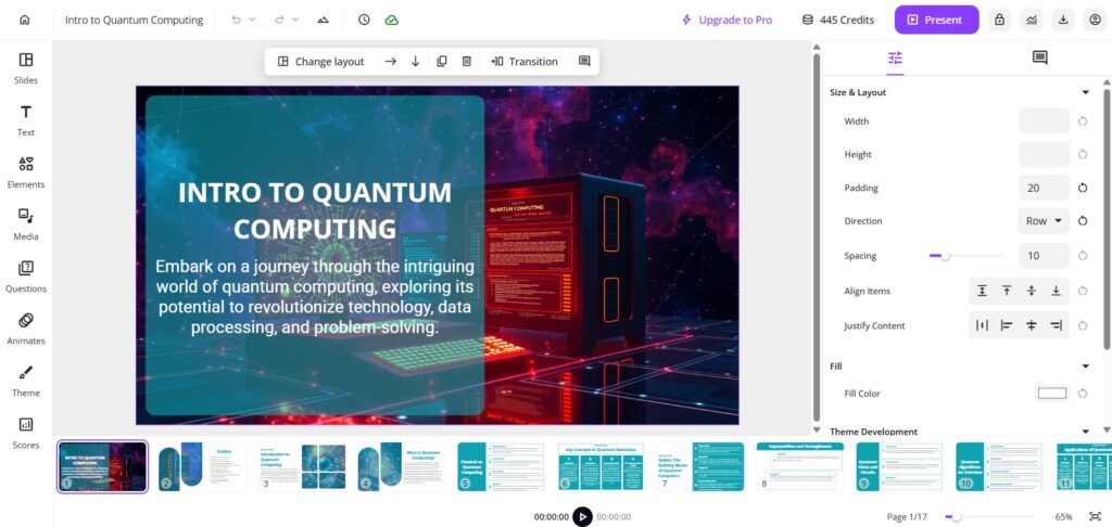 upresenter-AI-App-generated-presentation