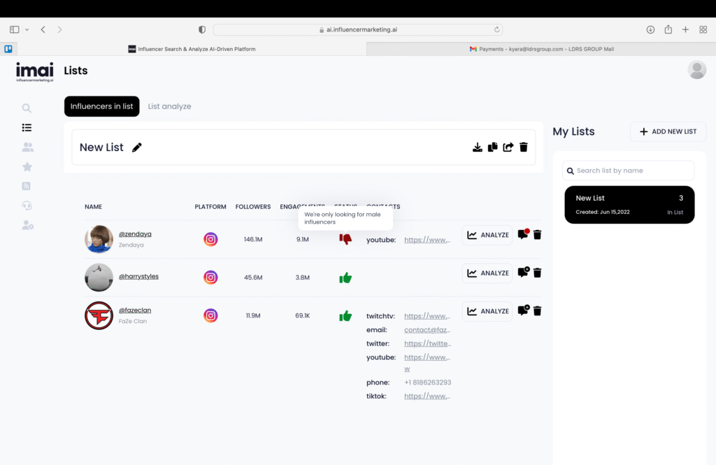 AI Influencer Marketing Influencer discovery
