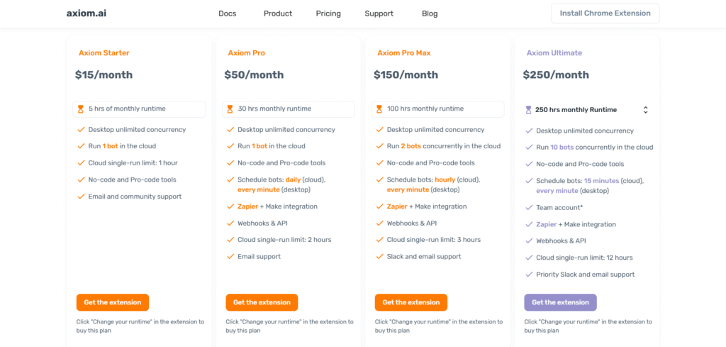 Axiom AI App Pricing