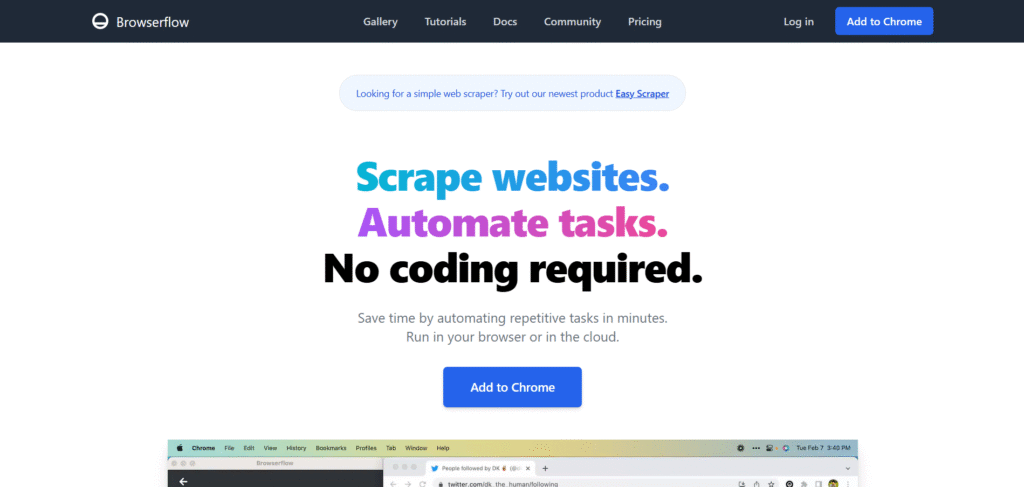 Browserflow AI App Homepage