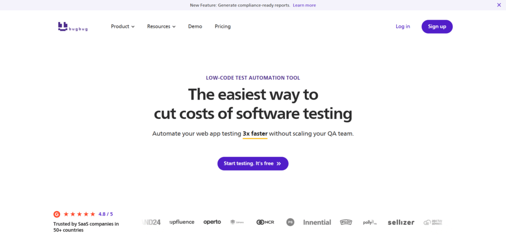 Bugbug AI App Homepage