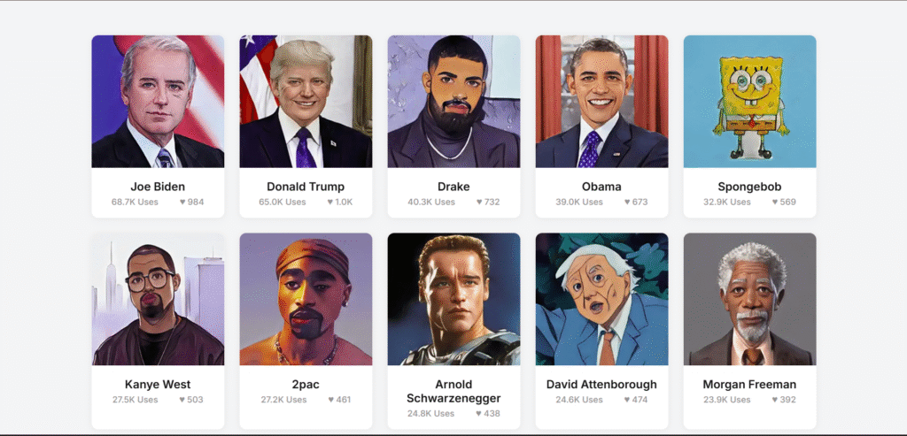 Celebvoicify ai app voices