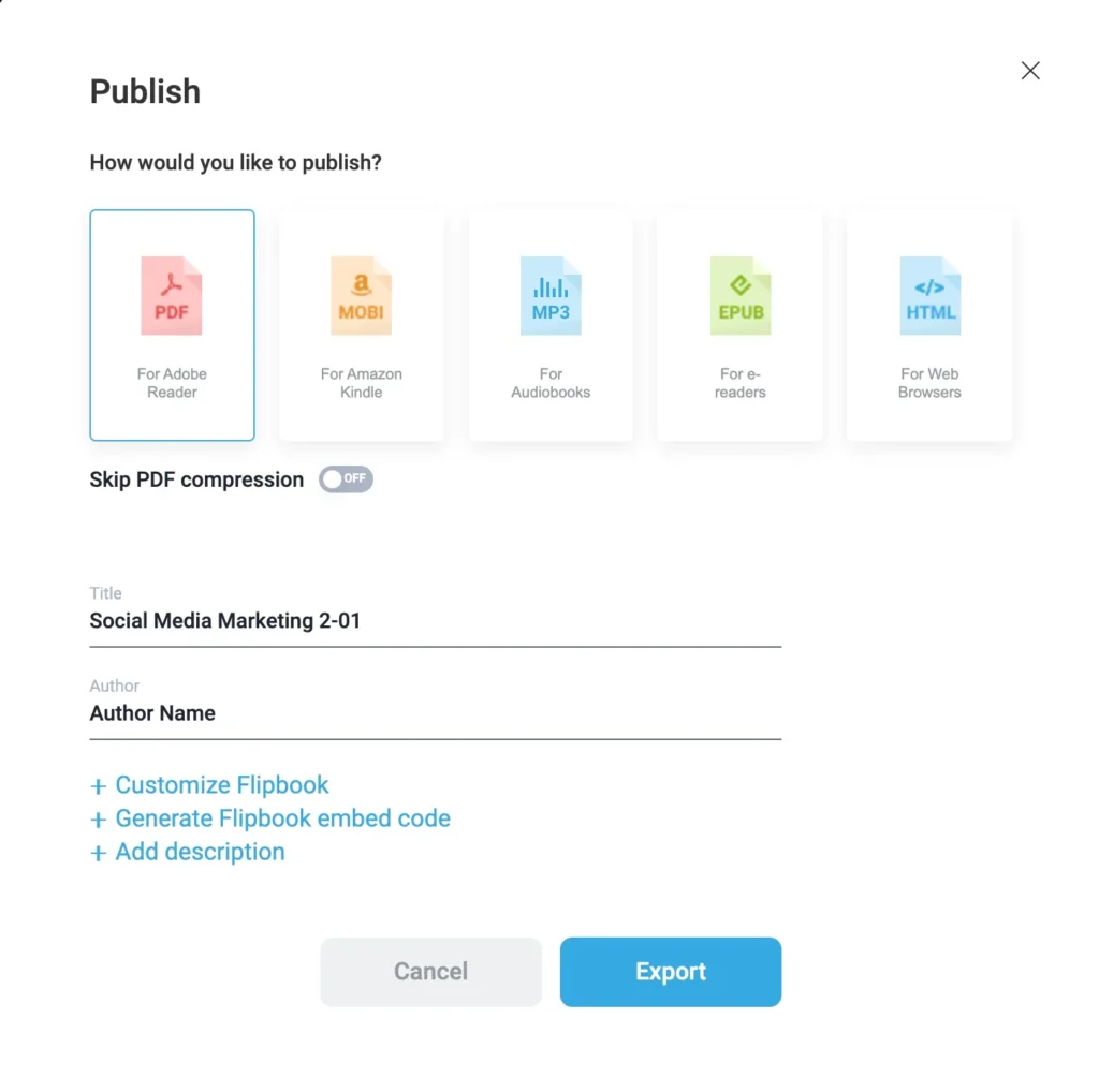 Designrr AI App publish