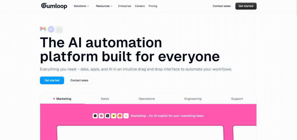 Gumloop ai app homepage
