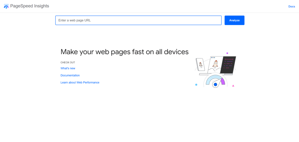 Pagespeed Insights AI App Homepage