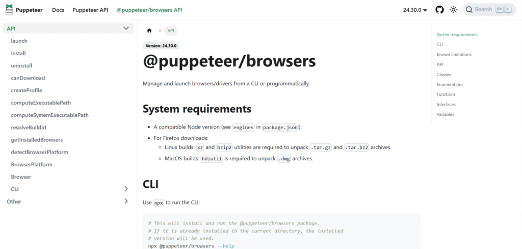 Puppeteers AI App Browser API