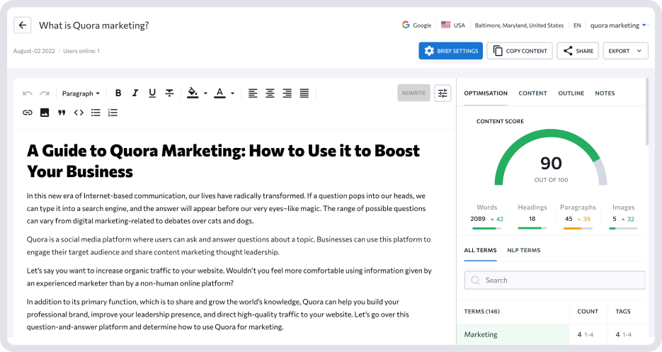 SE Ranking ai app Content-marketing