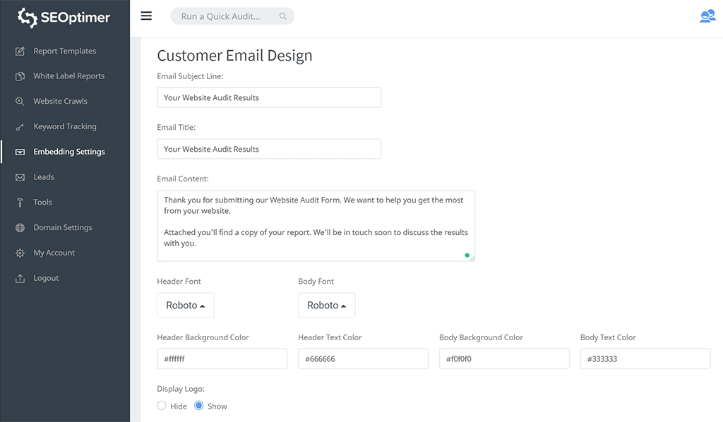 SEO Optimer ai app email-design