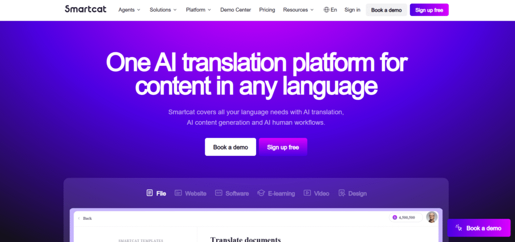 Smartcat AI App Homepage