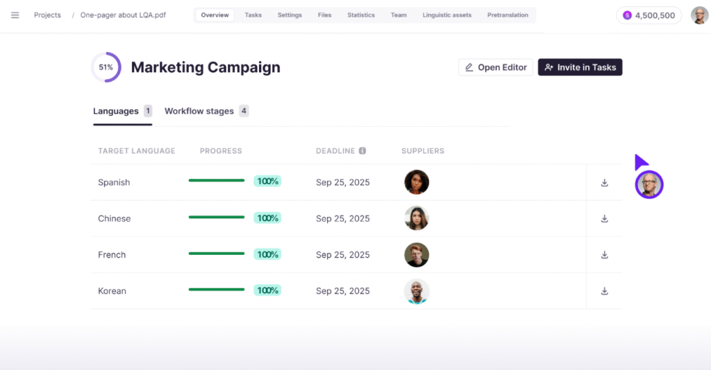 Smartcat AI App Translate Files