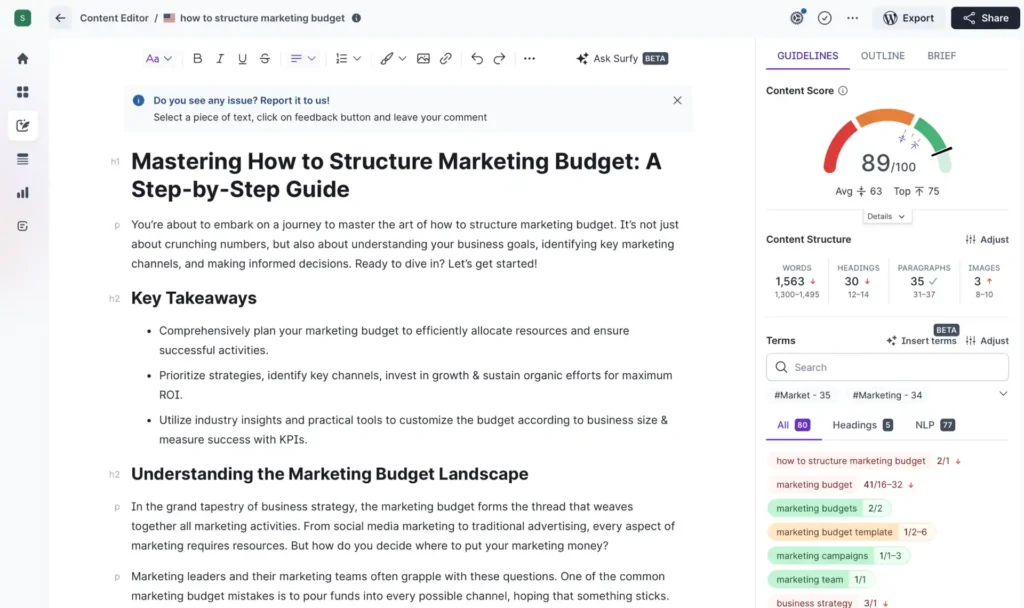 Surfer seo ai app guidelines