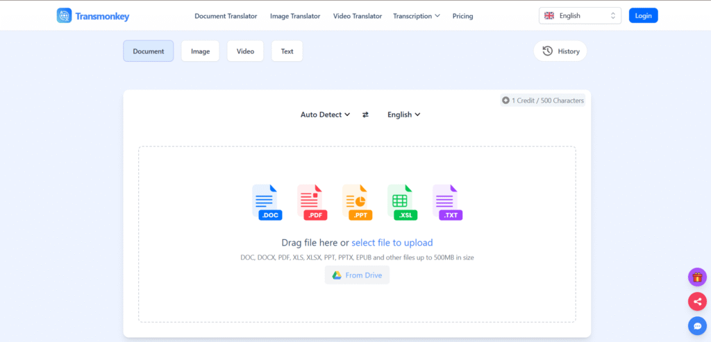 Transmonkey AI App Doc Translator