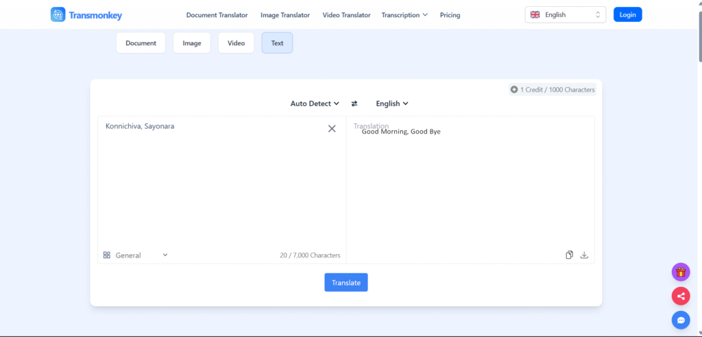 Transmonkey AI App Translate