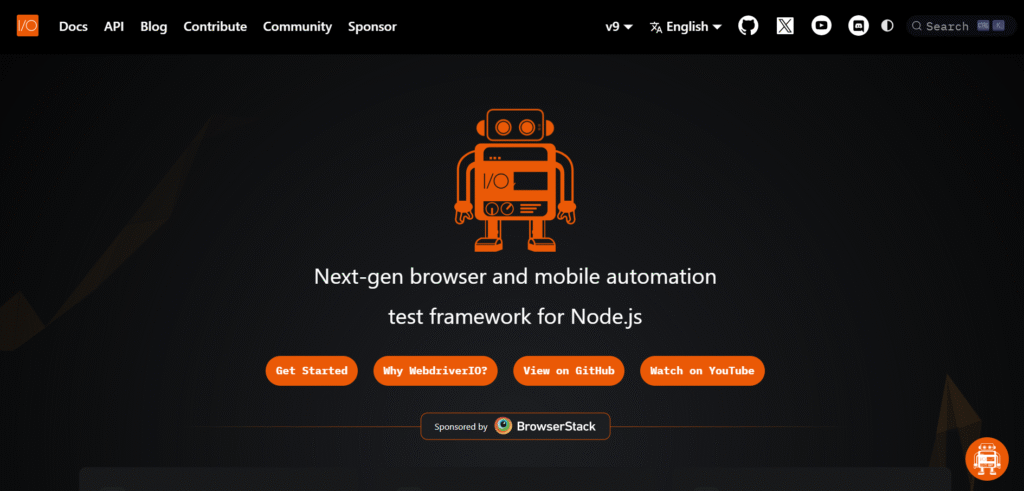 Webdriverio AI App Homepage