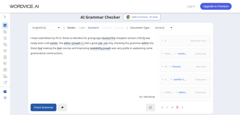 Wordvice AI App Grammar Checker